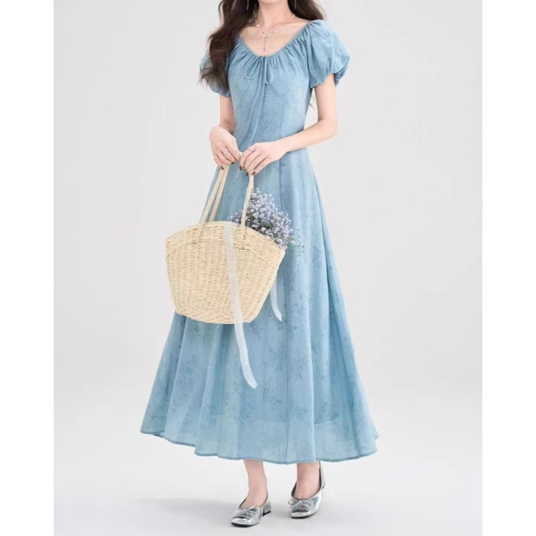 Willow Mist Drawstring Dress