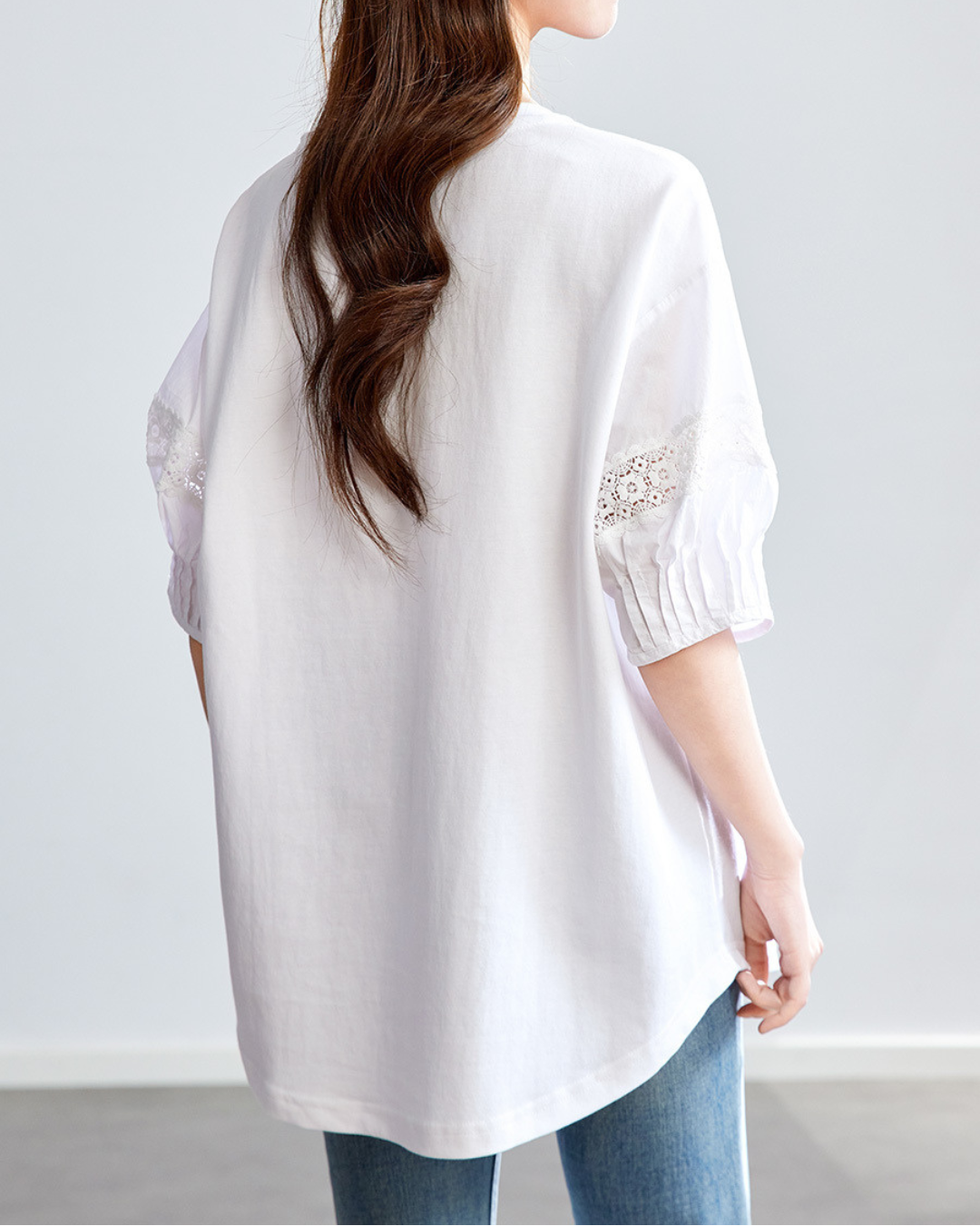 Mira Calm Lace Sleeve T-Shirt