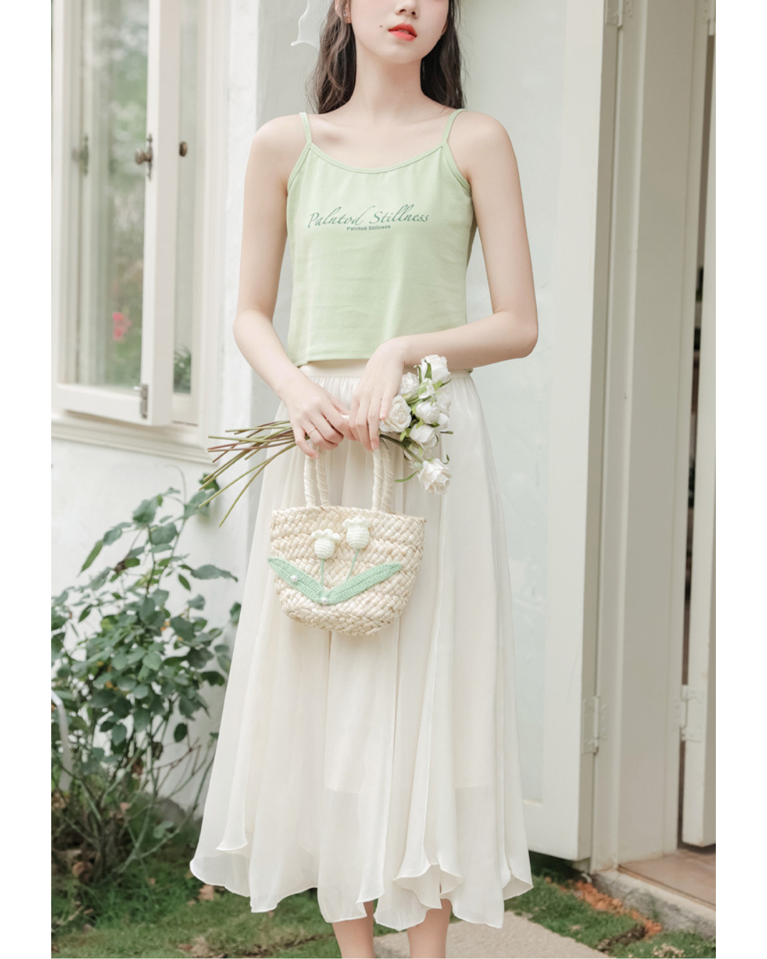 Lila Layered Voile Skirt Set