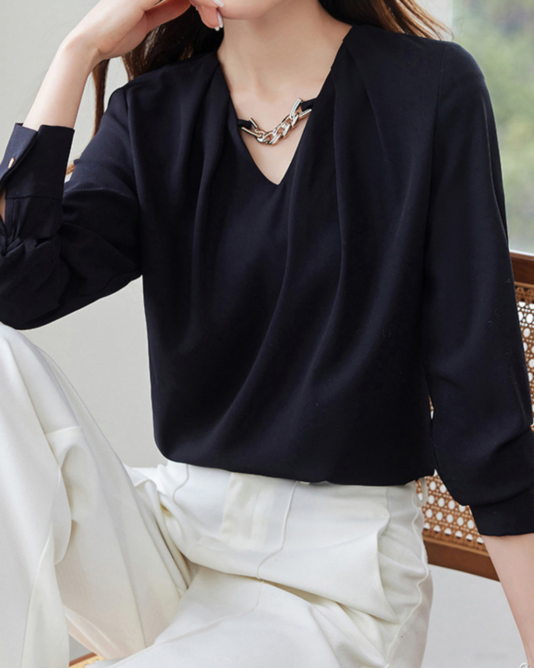 Nora Satin Twist Blouse