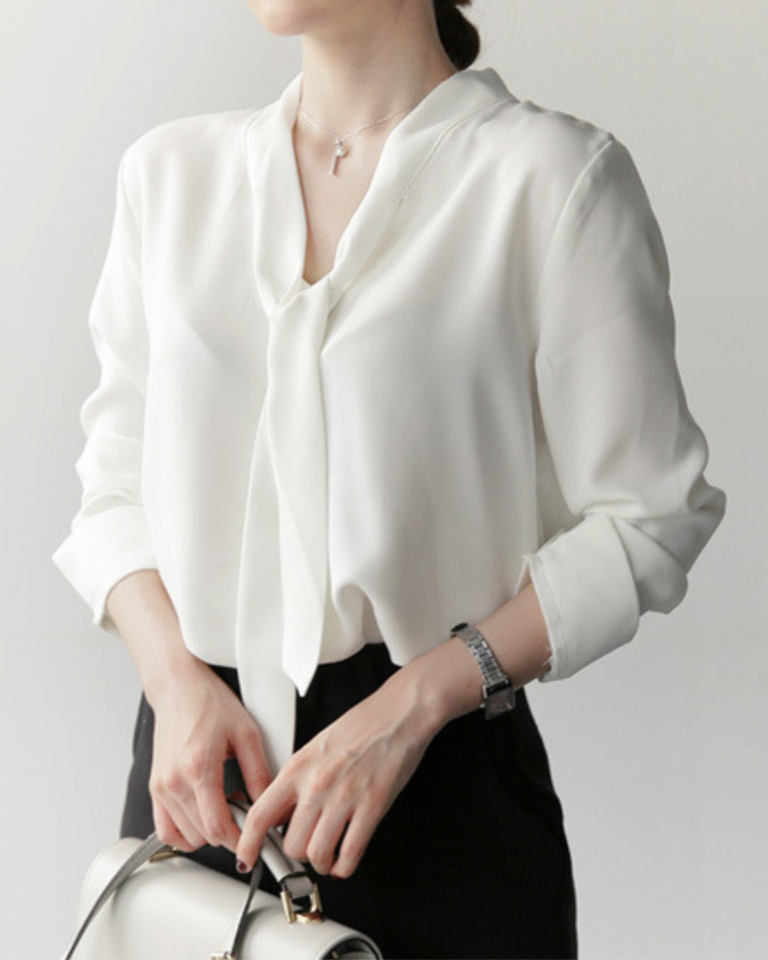 Adele Tie Soft Collar Blouse