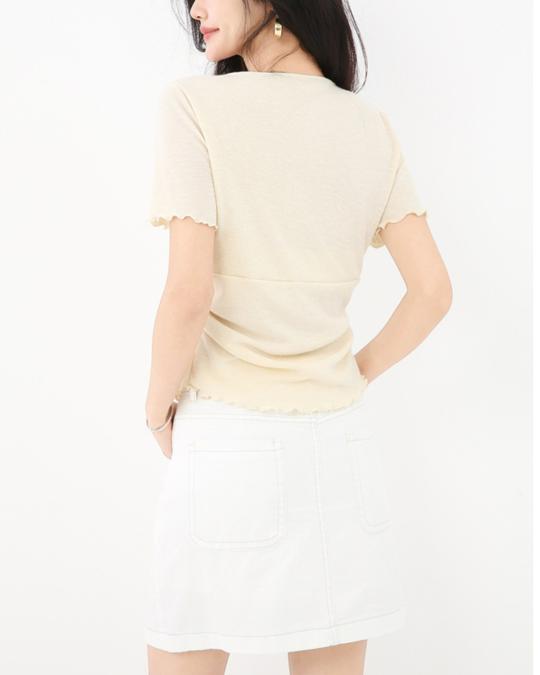 Cleo Drape Trim Layered T-Shirt