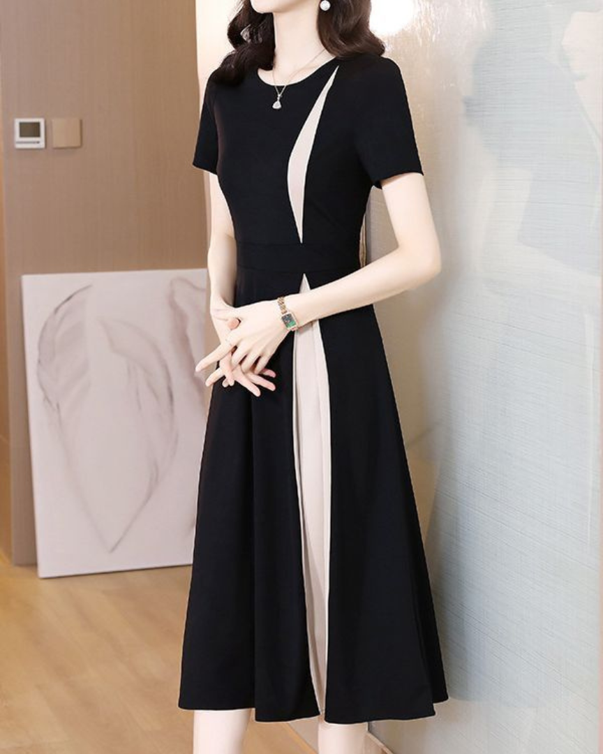 Noir Trace Panel Dress