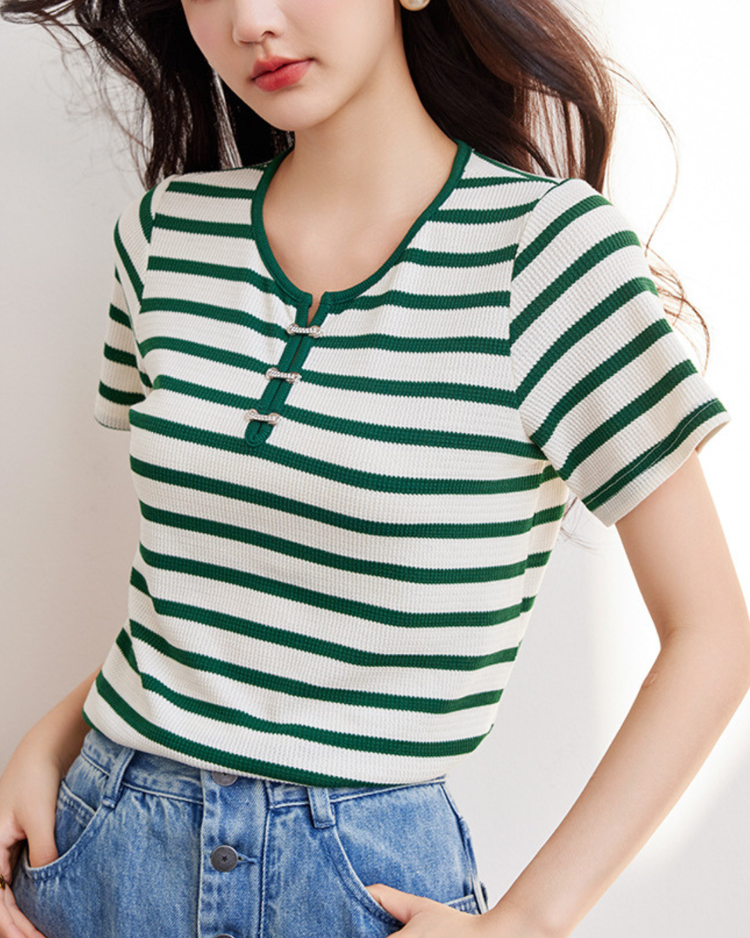 Meryl Stripe Loop T-Shirt