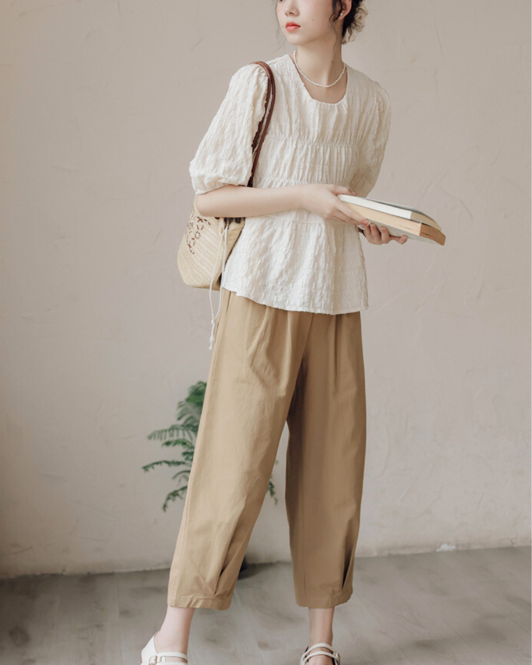 Elodie Crinkle Soft Blouse