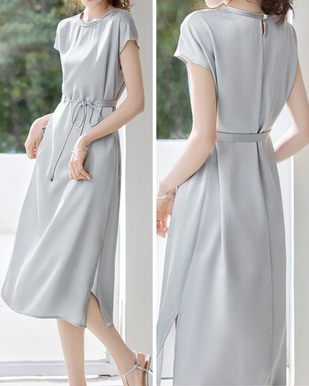 Silva Calm Belted Midi Dress