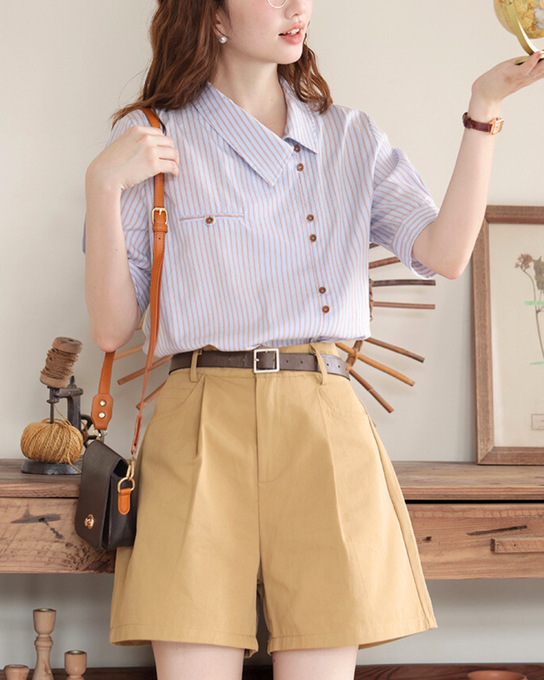 Mira Stripe Pocket Cotton Shirt