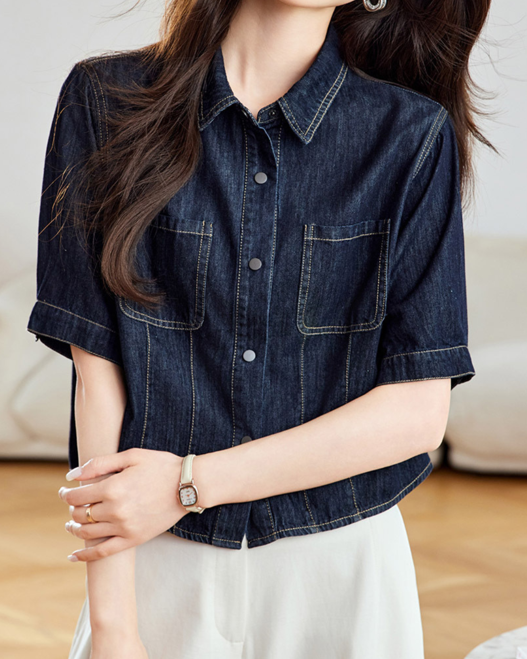 Nora Ease Denim Shirt