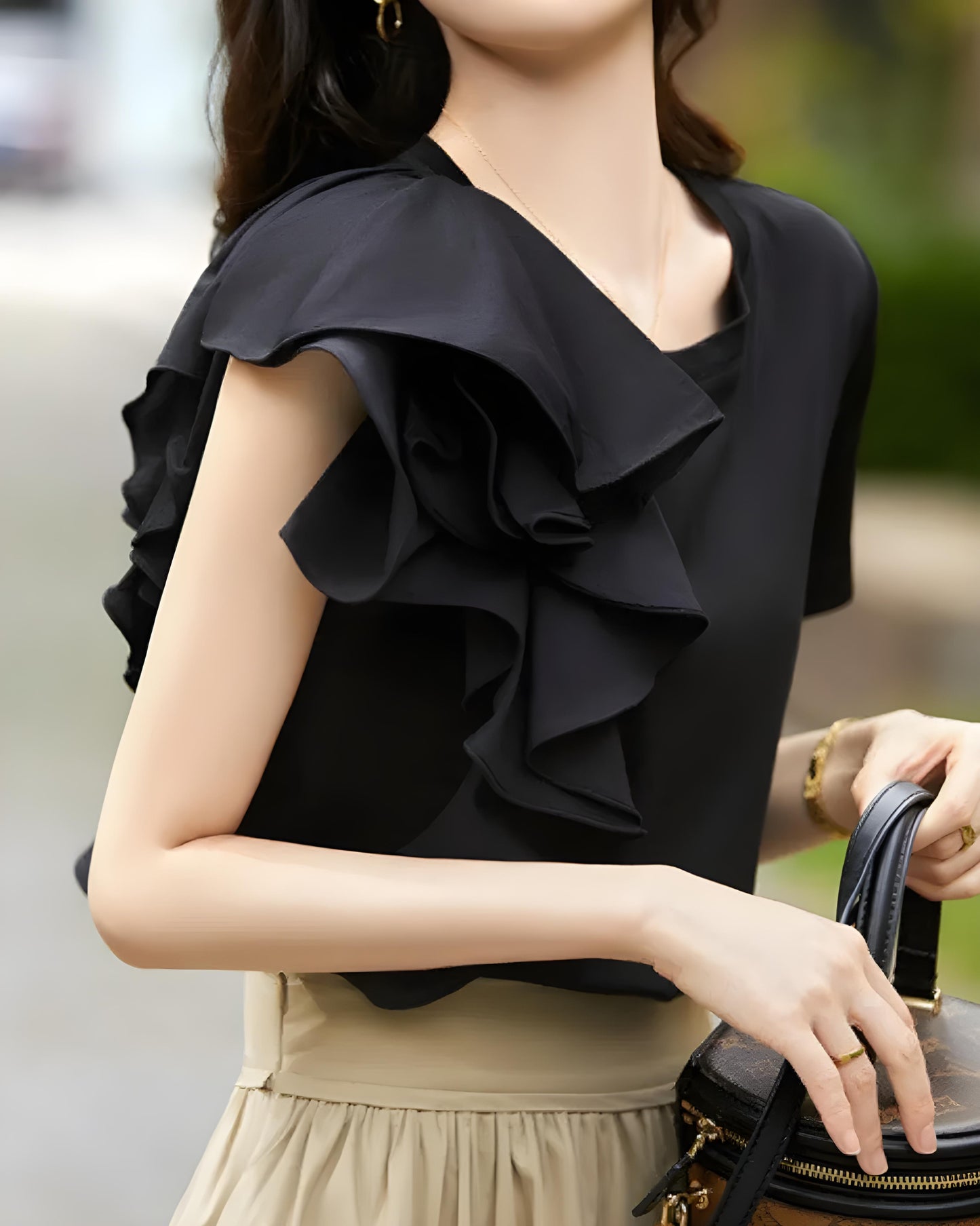 Estelle Ruffle One Shoulder T-shirt