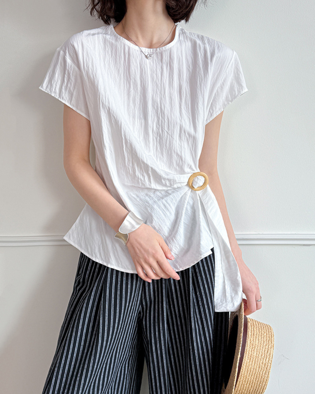 Elowen Ring Wrap Crinkle T-Shirt