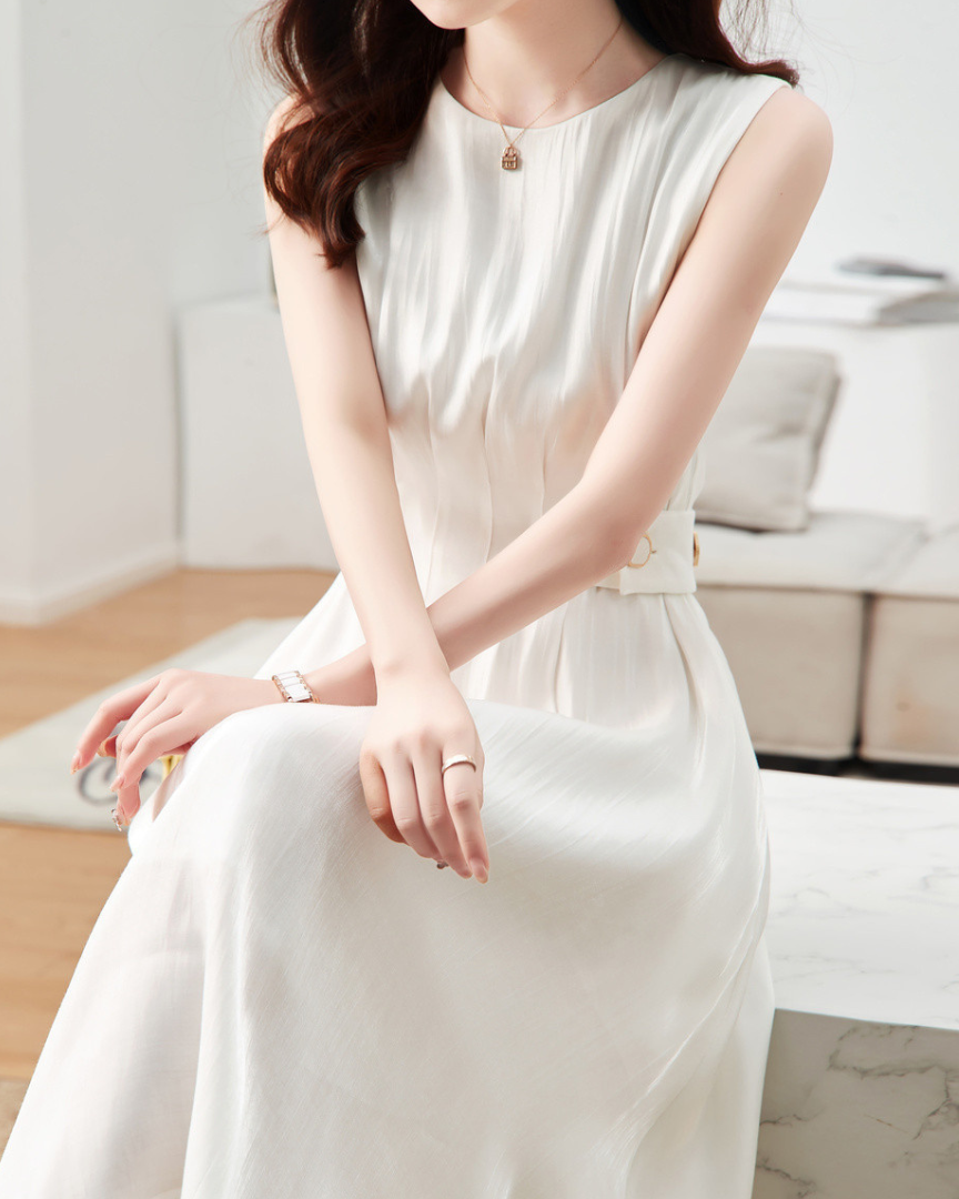 Elsa Drape Waist Flow Dress