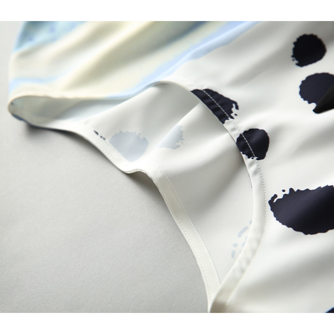 Azure Flow Ink Dot Dress