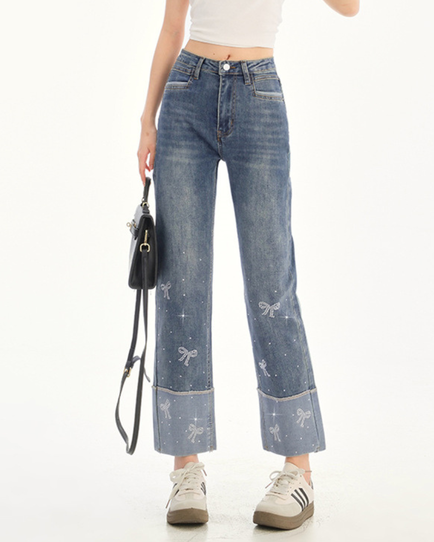 Livia Soft Bow Cuff Denim