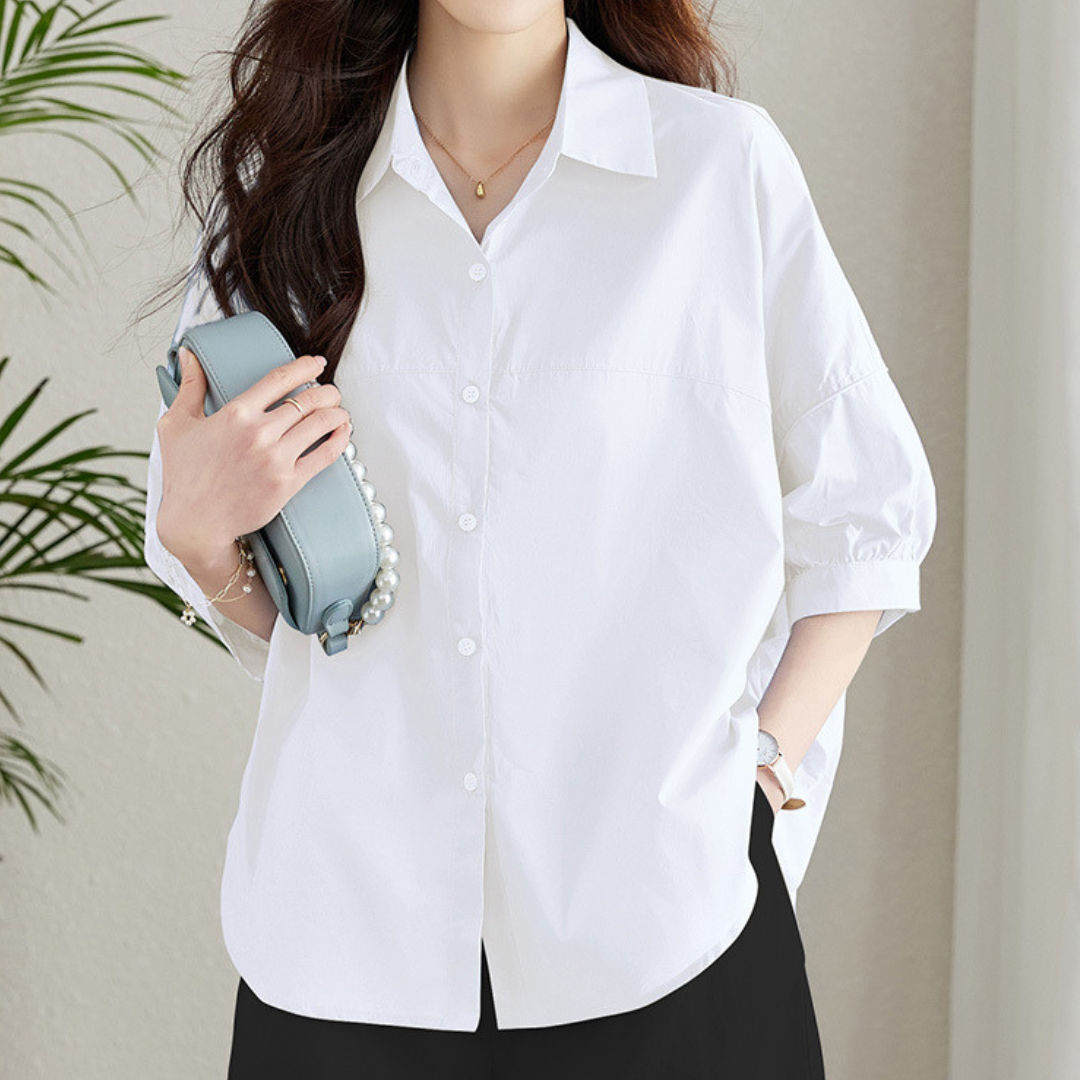 Elva Crisp Sleeve Poplin Shirt