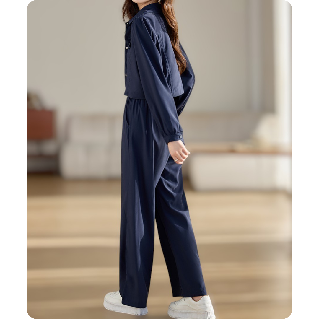 Solene Ease Pocket Shirt Set