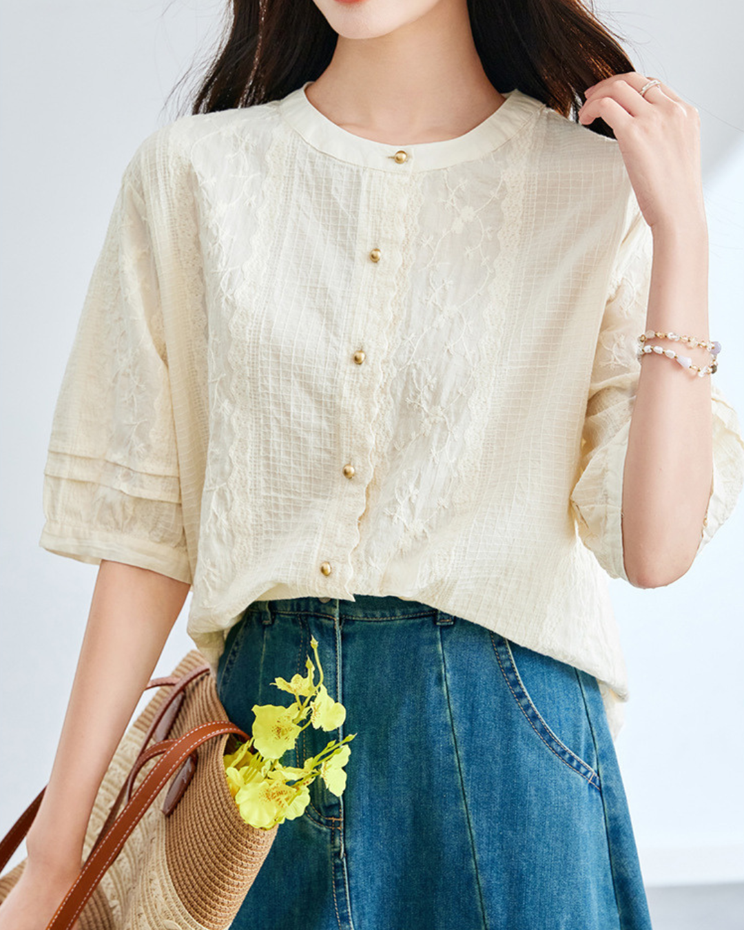 Elora Light Textured Blouse