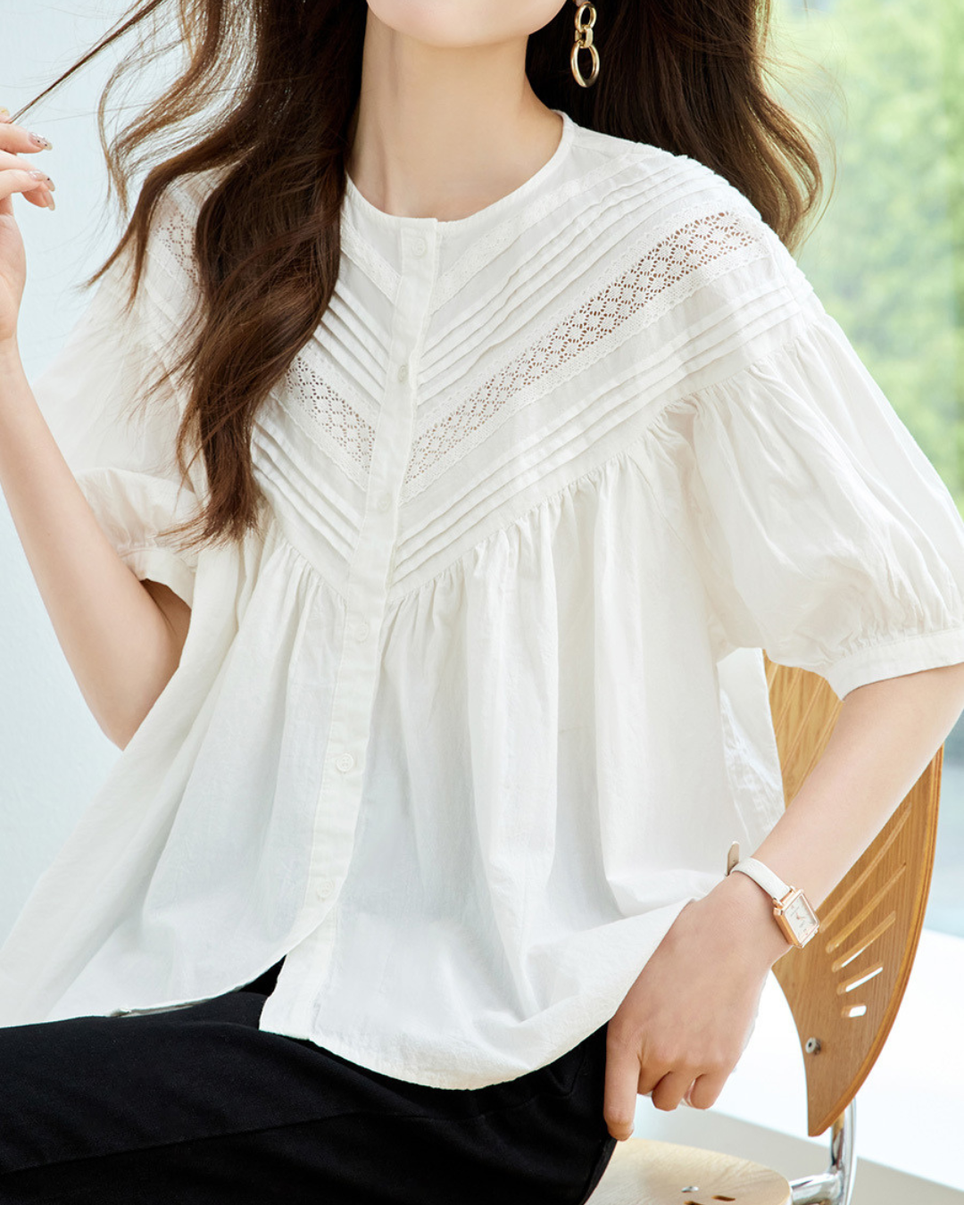 Mabel Calm Pleat Blouse