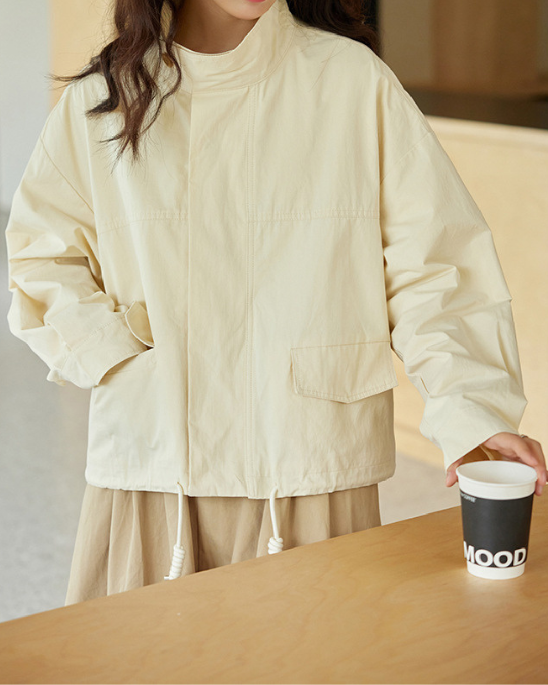 Elodie Calm Cotton Drawstring Jacket