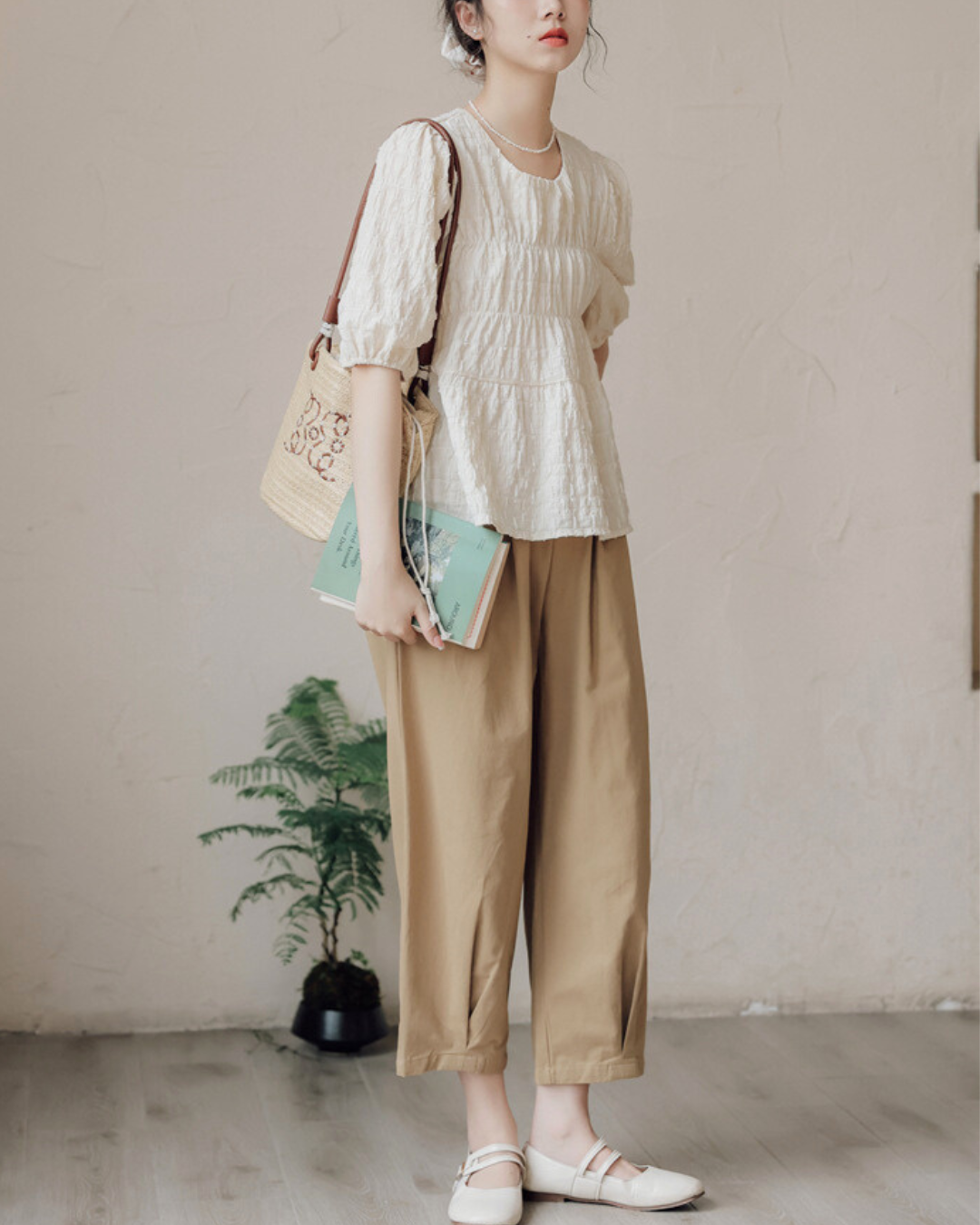 Elodie Crinkle Soft Blouse