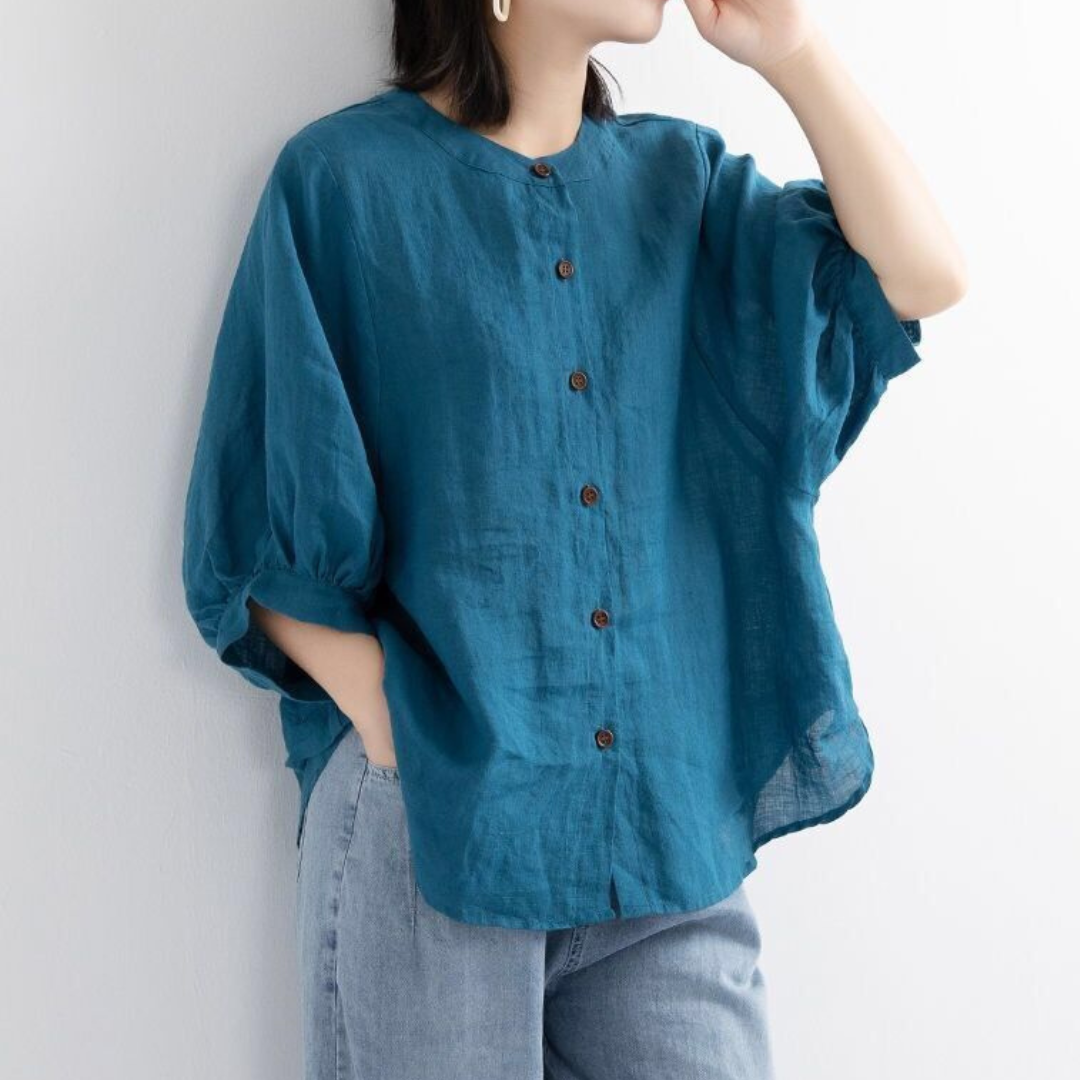 Luna Bloom Soft Puff Sleeve Blouse