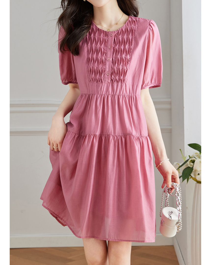Flora Tier Smock Midi Dress
