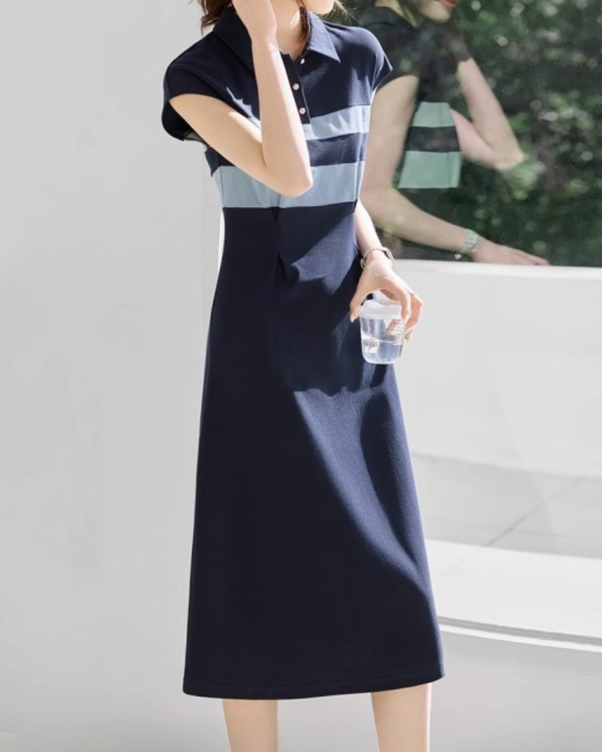 Serena Line Polo Midi Dress