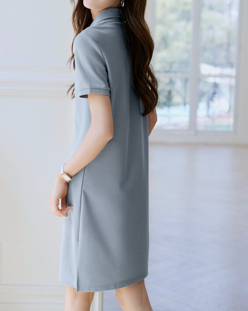Mira Slate Soft Polo Dress