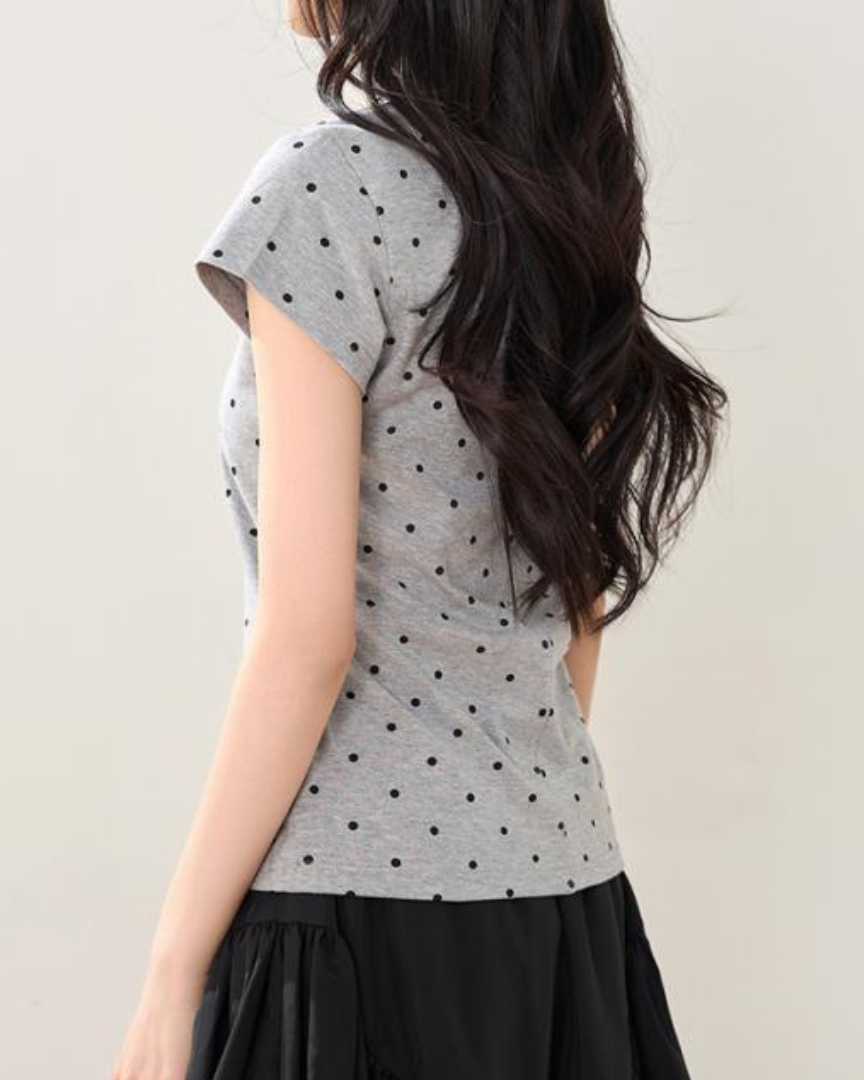 Isla Soft Dot Cotton T-Shirt