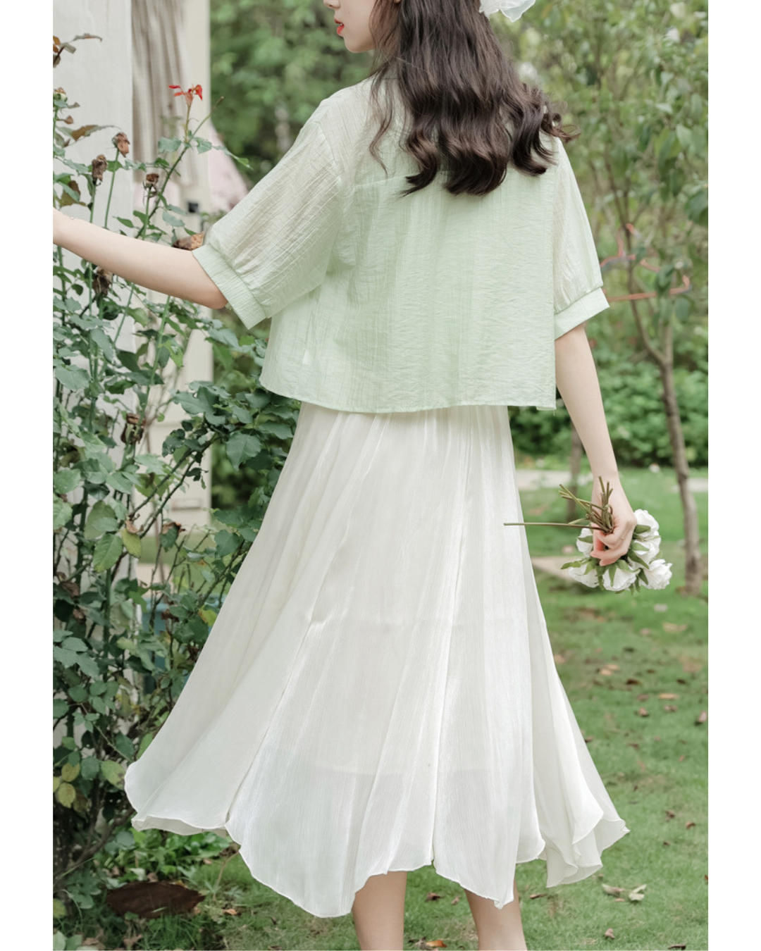 Lila Layered Voile Skirt Set