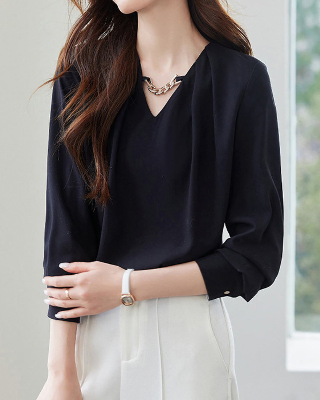 Nora Satin Twist Blouse