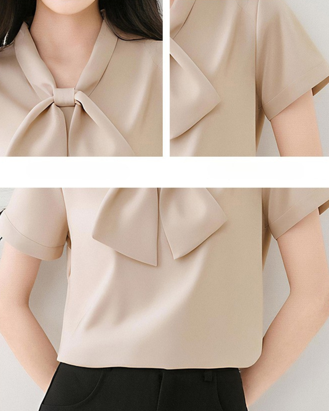 Alba Soft Bow Collar Blouse