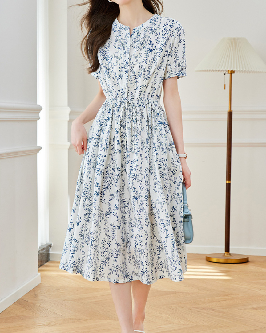 Lina Mist Print Midi Dress