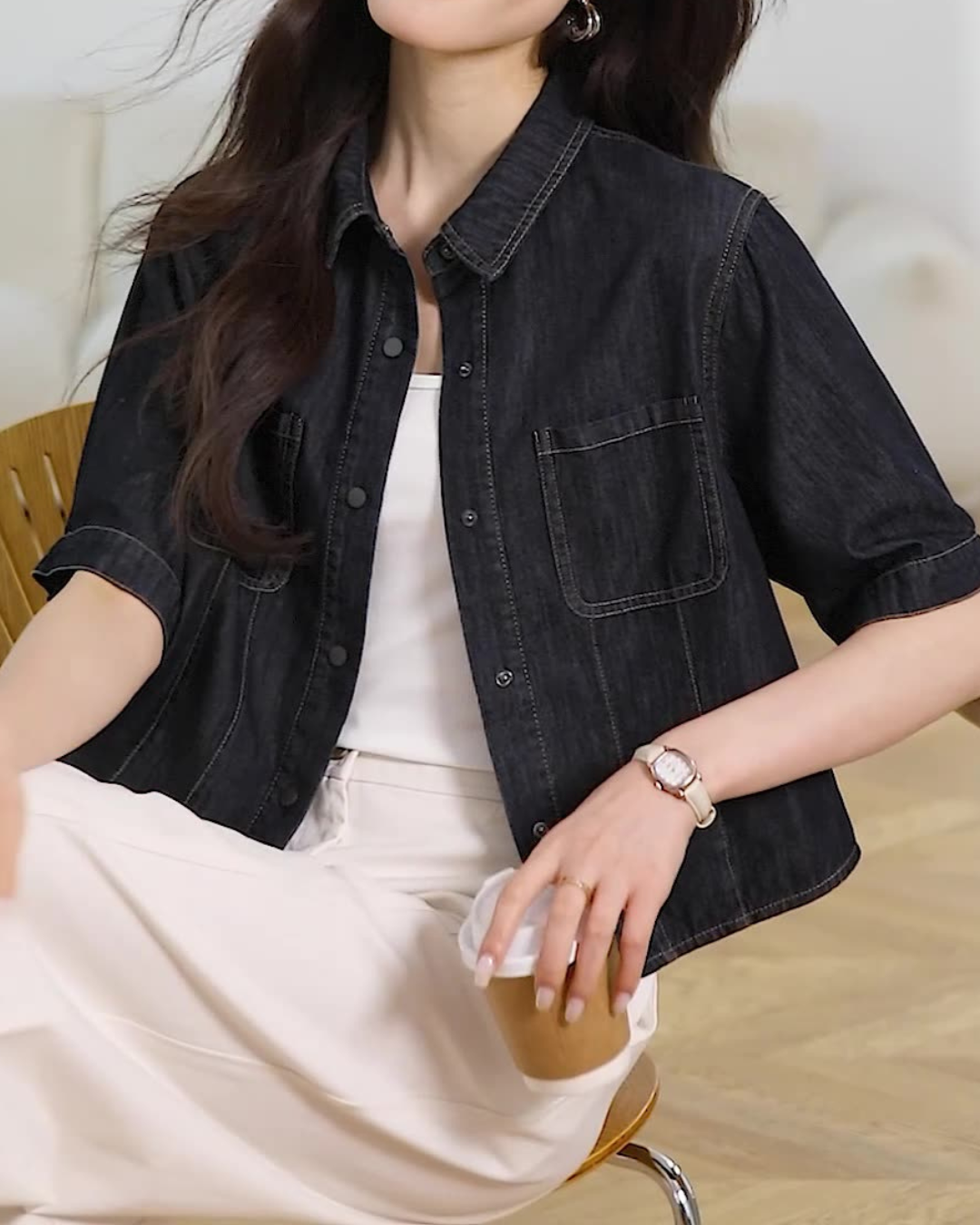 Nora Ease Denim Shirt