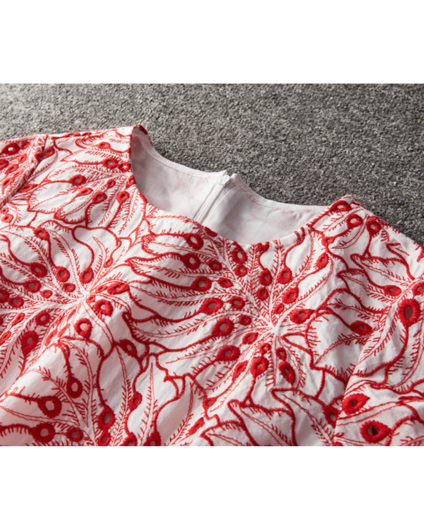 June Bloom Embroidered Dress