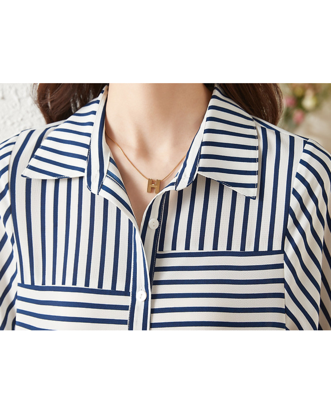 Amara Stripe Ease Collar Shirt