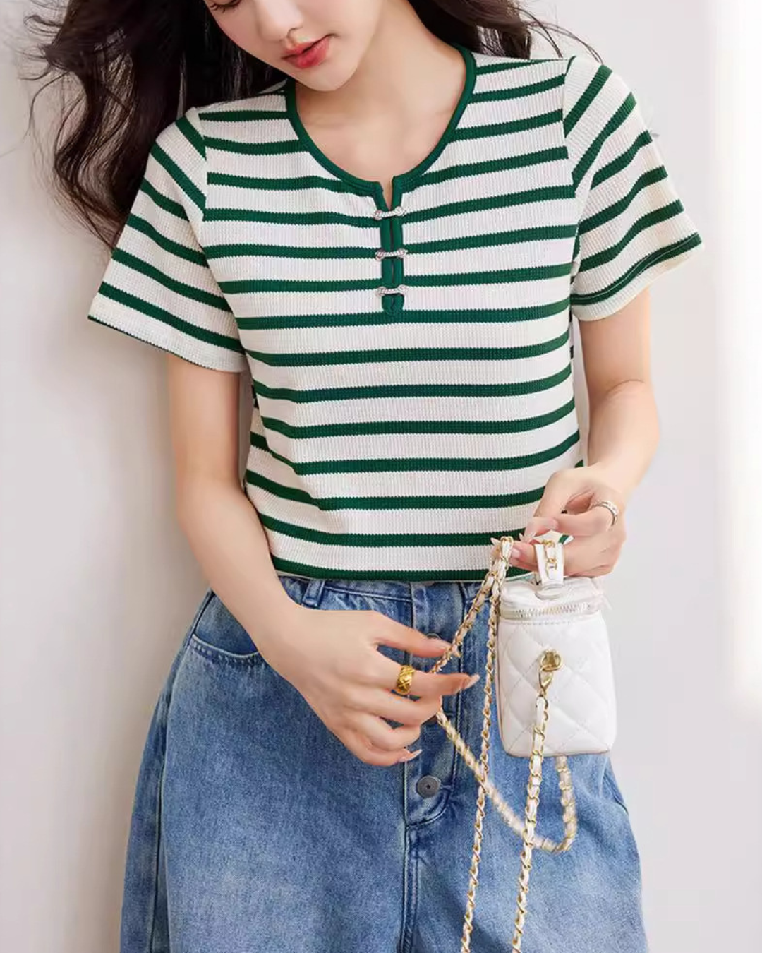 Meryl Stripe Loop T-Shirt