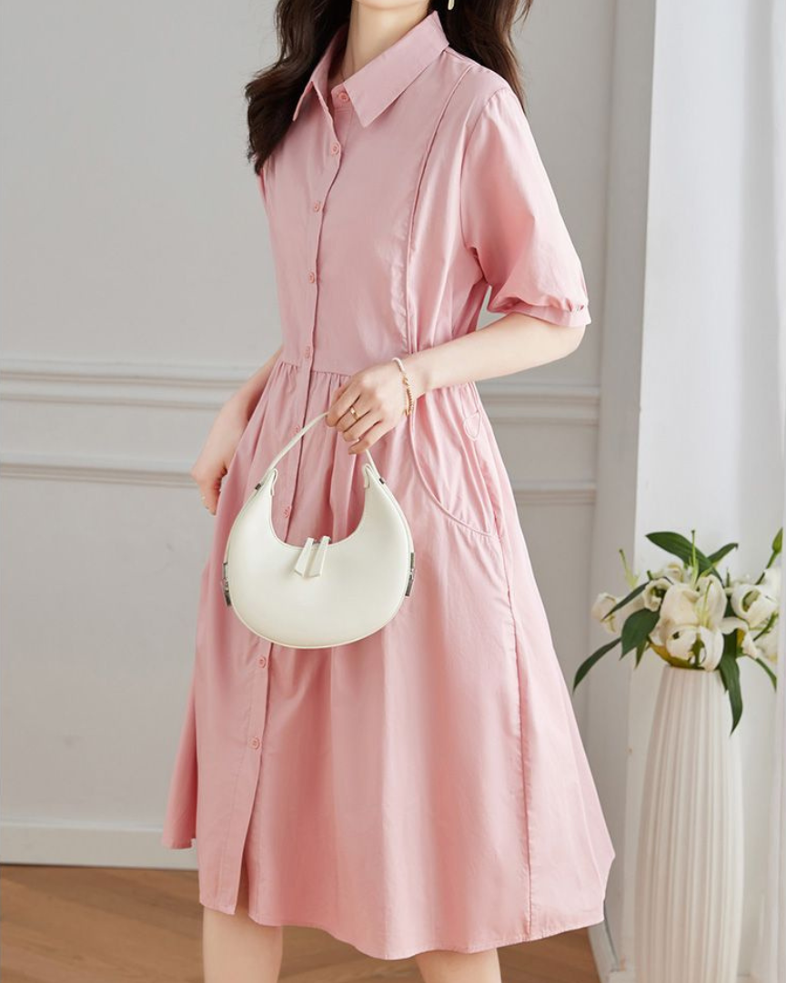 June Ease Cotton Shirt Dress