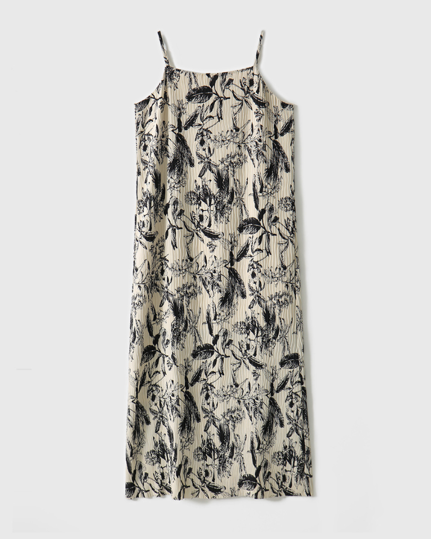 Ivy Flow Botanical Pleated Dress