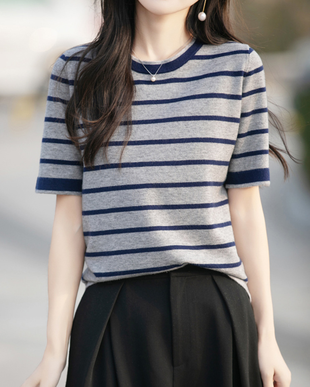 Marin Texture Stripe Knit Top