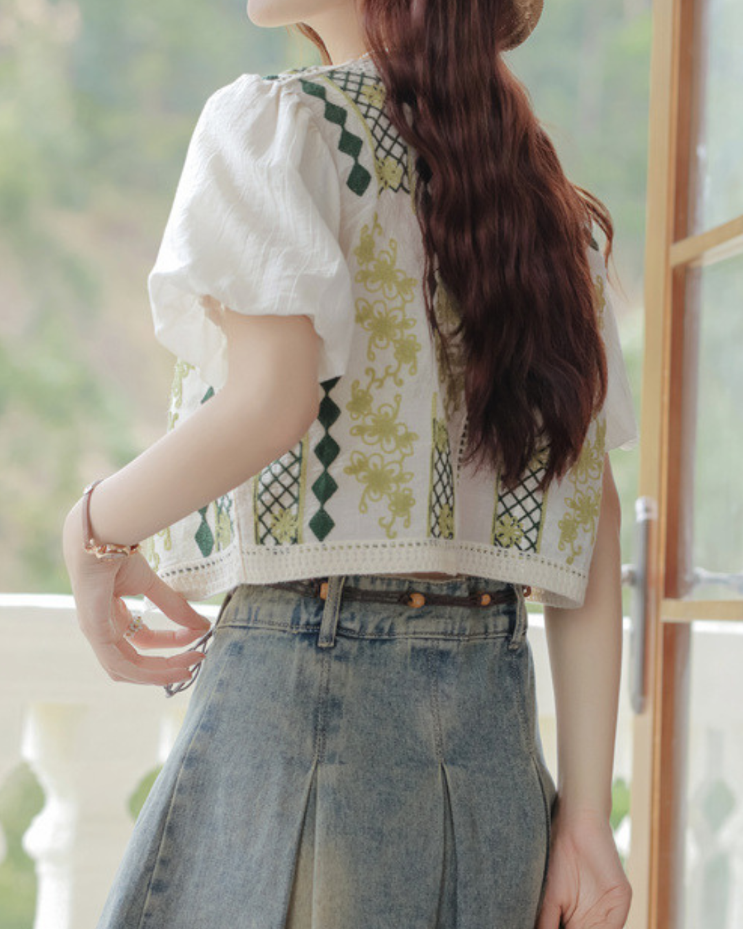 Aster Garden Embroidered Blouse