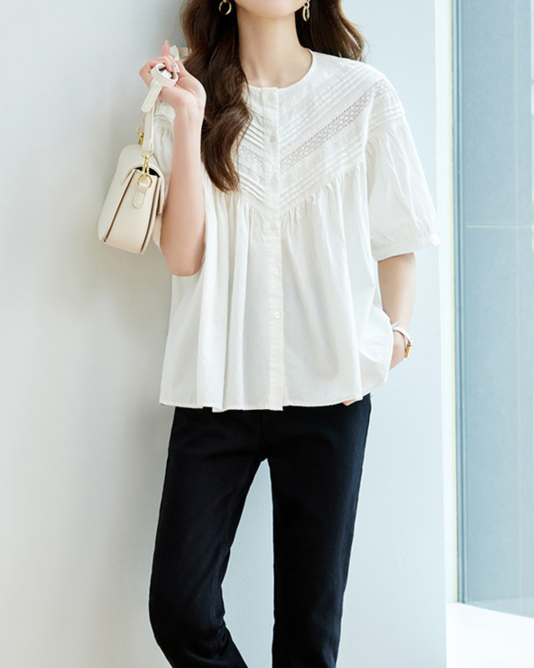 Mabel Calm Pleat Blouse