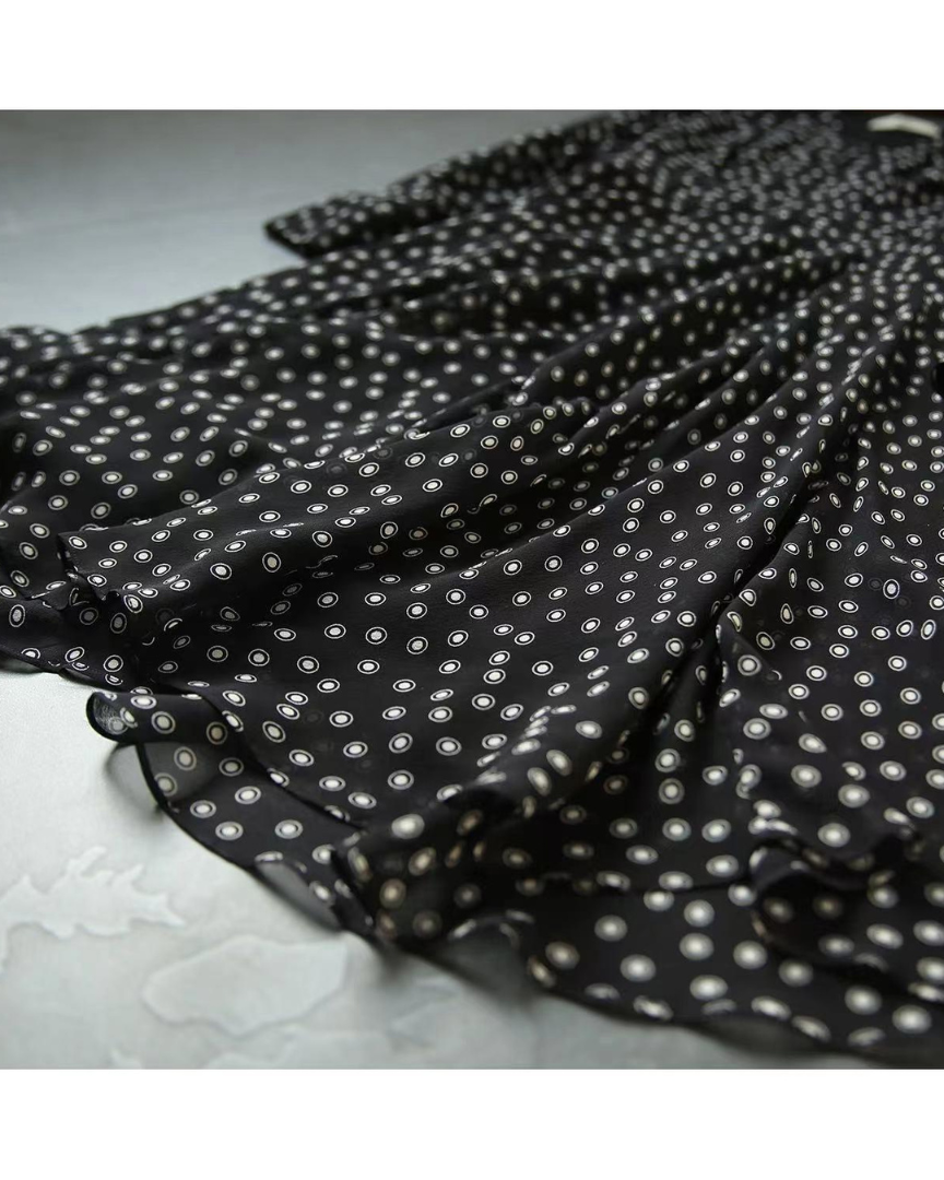 Elora Whisper Dot Flare Dress