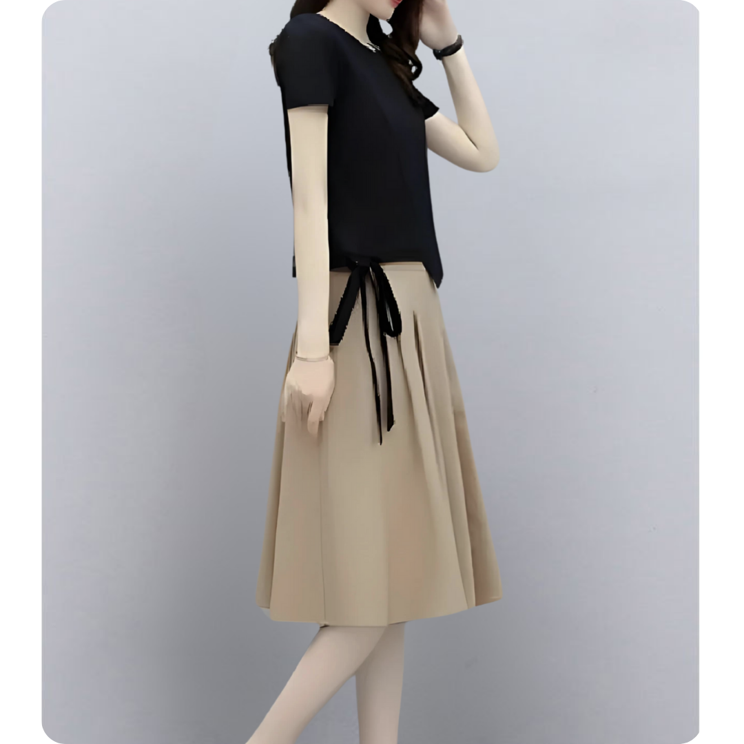 Lina Soft Tie Pleat Set