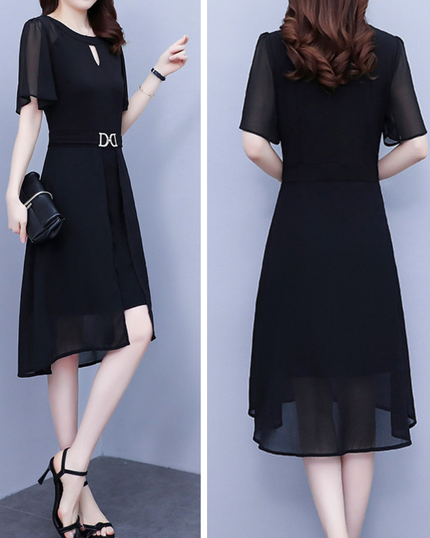Eloise Flutter Keyhole Dress