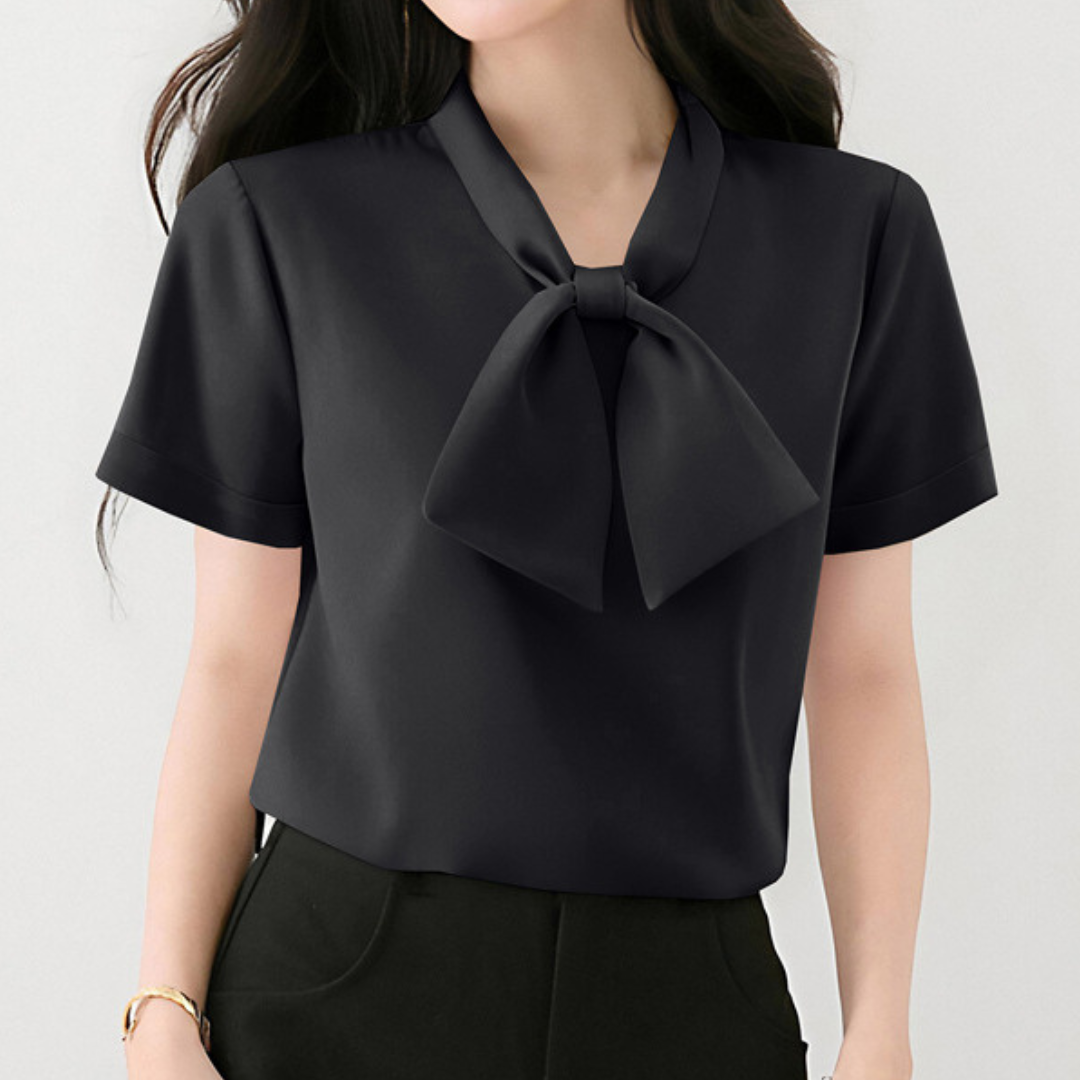 Alba Soft Bow Collar Blouse