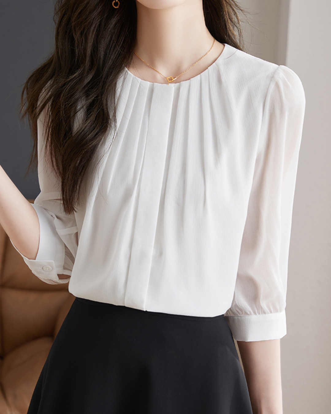 Nora Soft Curve Sleeve Blouse