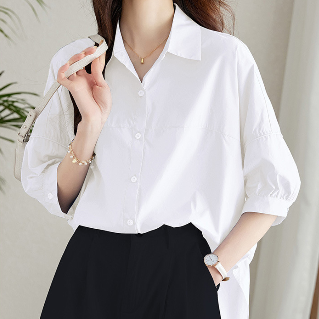Elva Crisp Sleeve Poplin Shirt