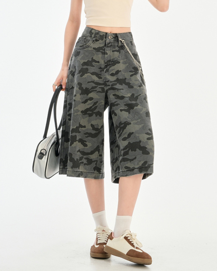 Lana Ease Camo Wide Crop Pants