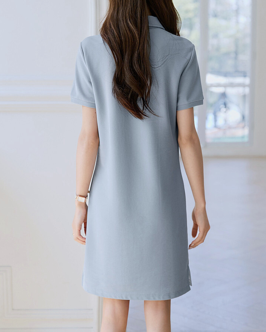 Mira Slate Soft Polo Dress