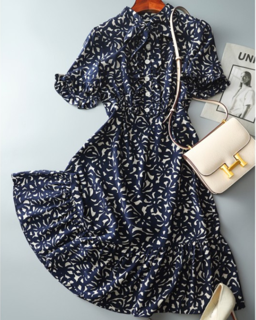 Amira Soft Petal Midi Dress